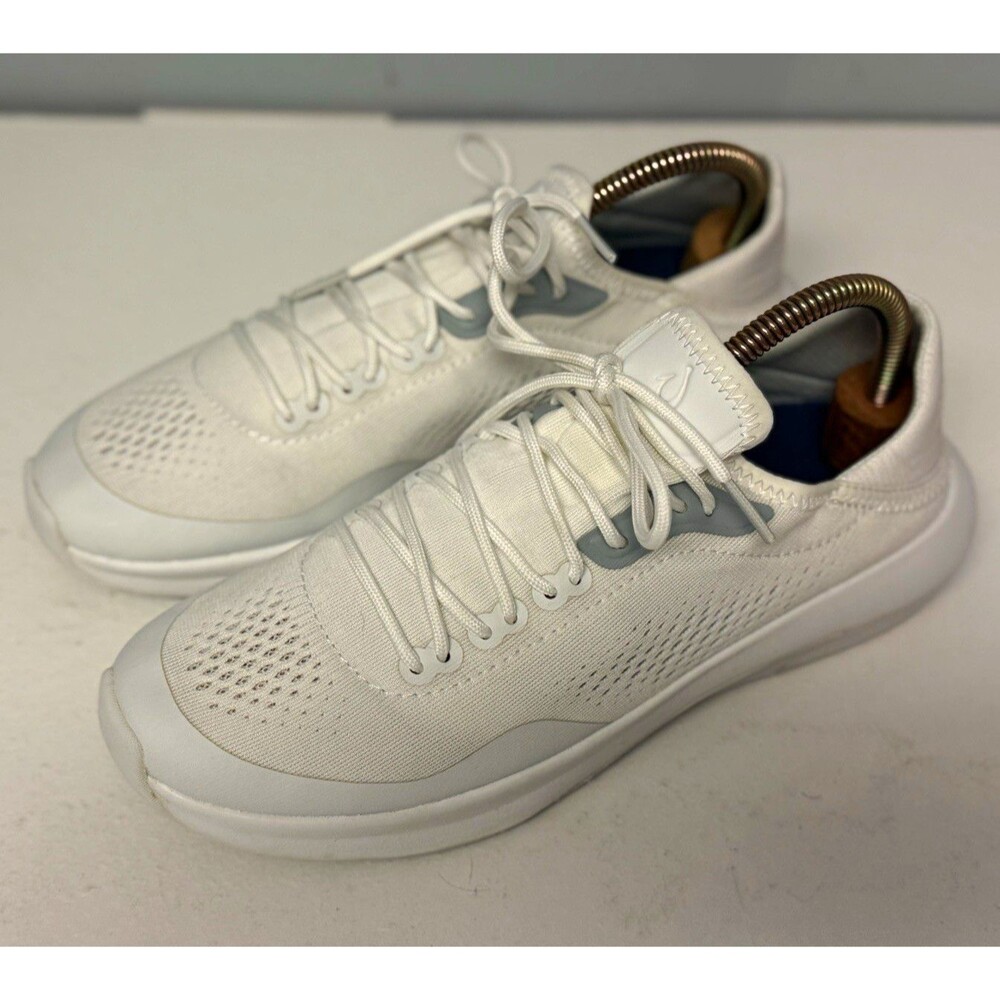 OluKai Men's Kaholo White Mesh Athletic Sneakers US 8.5 (Style 10512-4R4R)